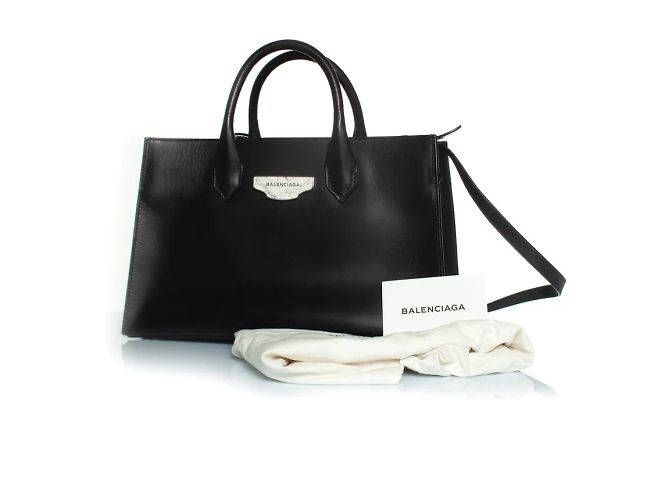 Balenciaga, borsa tote in marmo nera Nero - vista 2