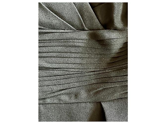 Marchesa Mini abito in crêpe di seta nera e organza Nero - vista 5