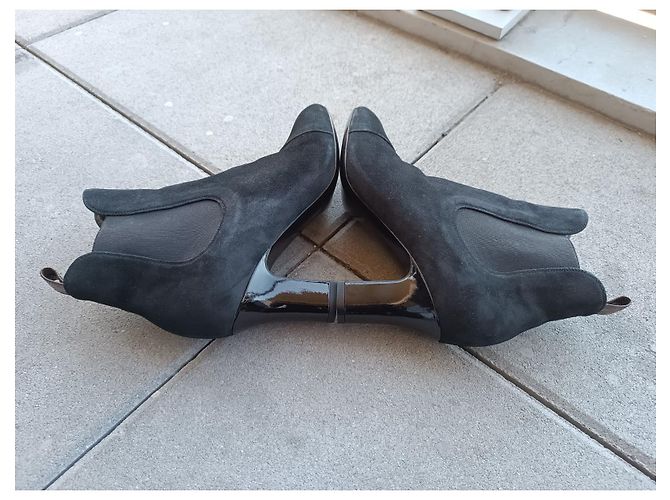 Stivaletti Louis Vuitton in pelle nera 36.5 Nero - vista 10