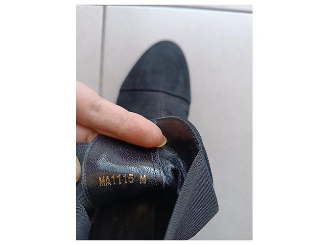 Stivaletti Louis Vuitton in pelle nera 36.5 Nero - vista 15