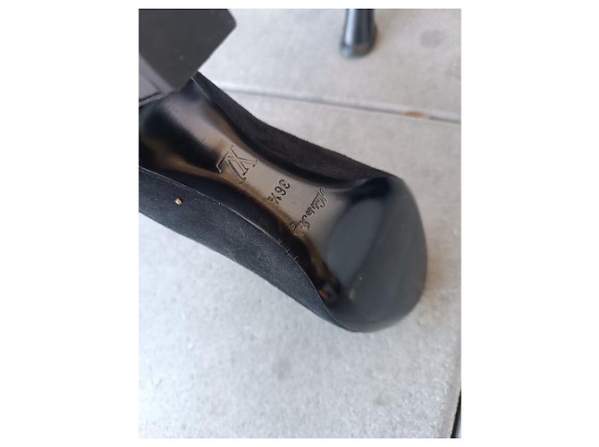 Stivaletti Louis Vuitton in pelle nera 36.5 Nero - vista 3