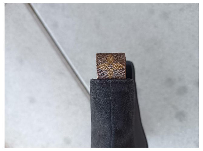 Stivaletti Louis Vuitton in pelle nera 36.5 Nero - vista 4