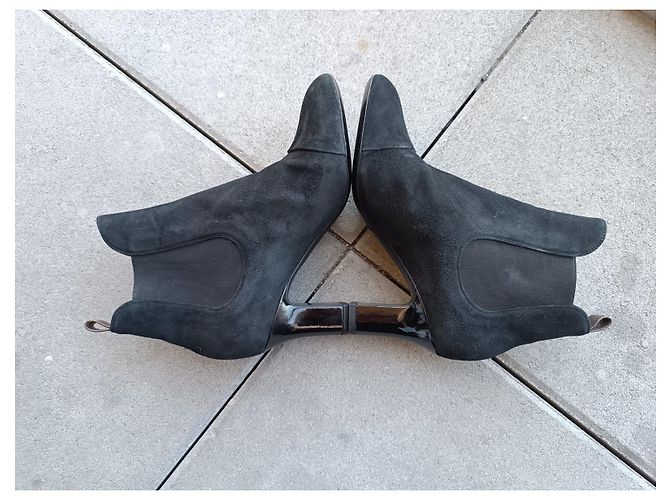 Stivaletti Louis Vuitton in pelle nera 36.5 Nero - vista 7