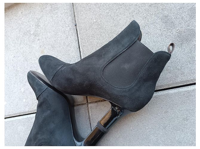 Stivaletti Louis Vuitton in pelle nera 36.5 Nero - vista 8