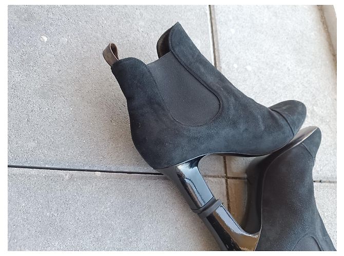 Stivaletti Louis Vuitton in pelle nera 36.5 Nero - vista 9