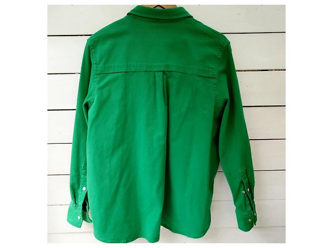 Margaux Lonnberg Camicia/giacca in denim verde - vista 2