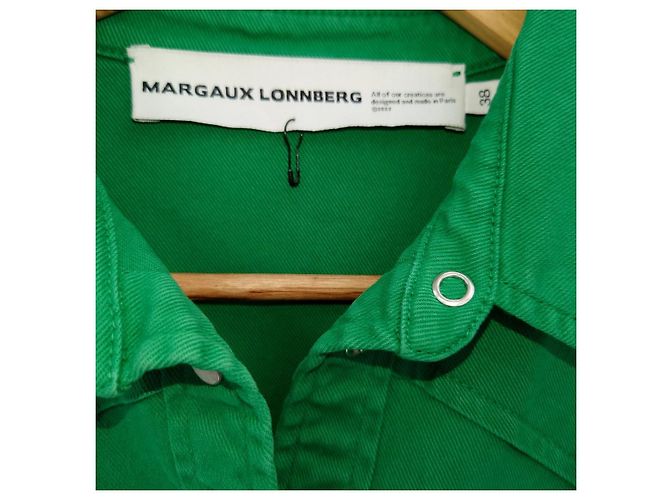 Margaux Lonnberg Camicia/giacca in denim verde - vista 5
