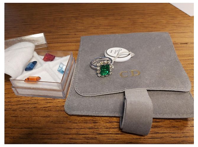 Anello Christian Dior vintage Verde - vista 4