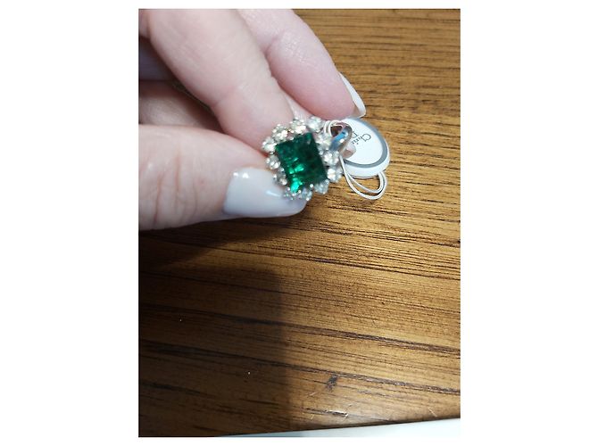 Anello Christian Dior vintage Verde - vista 5
