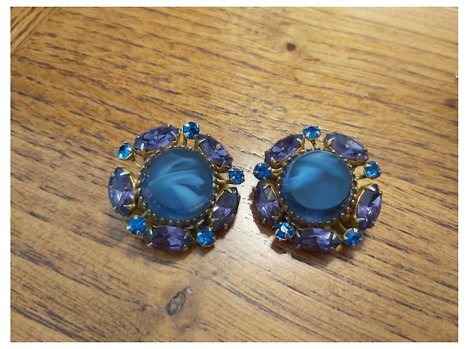 Autre Marque Parure Hattie Carnegie vintage Blu scuro - vista 4