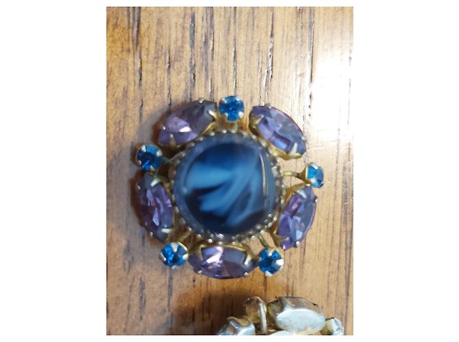 Autre Marque Parure Hattie Carnegie vintage Blu scuro - vista 7