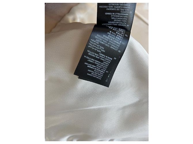 Sandro leather jacket Beige - view 7