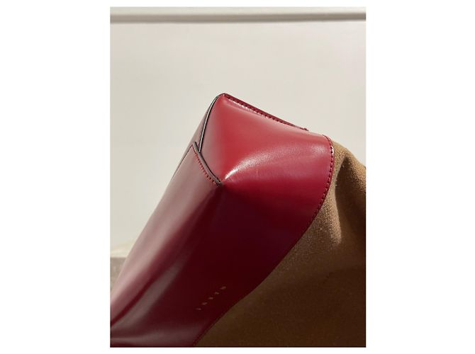 MARNI Borse T. Pelle Cammello - vista 7