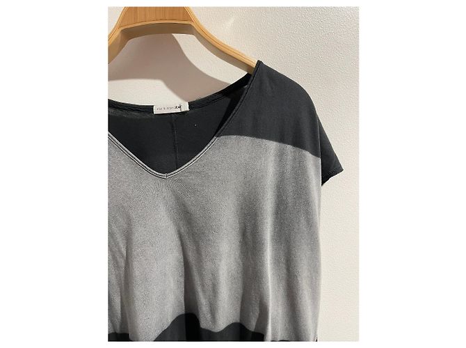 RAG & BONE Top T.International S Cotone Grigio - vista 2