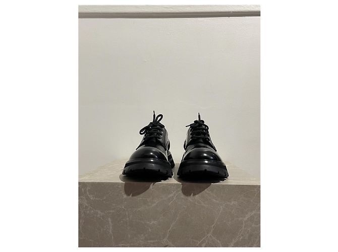 ALEXANDER MCQUEEN Schnürschuhe T.EU 38.5 Leder Schwarz - Ansicht 2