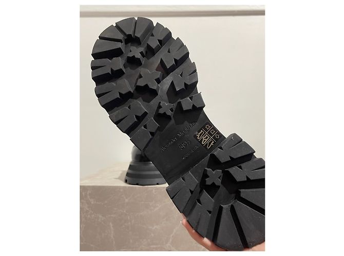 ALEXANDER MCQUEEN Schnürschuhe T.EU 38.5 Leder Schwarz - Ansicht 5