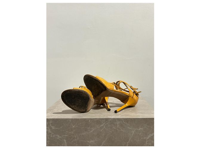 Sandali JIMMY CHOO T.EU 37 Pelli esotiche Giallo - vista 8