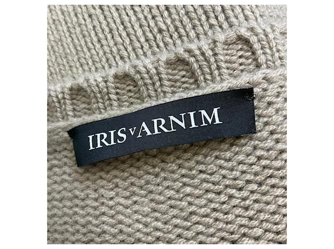 Beige / blauer Cashmere-Pullover von Iris Von Arnim - Ansicht 4