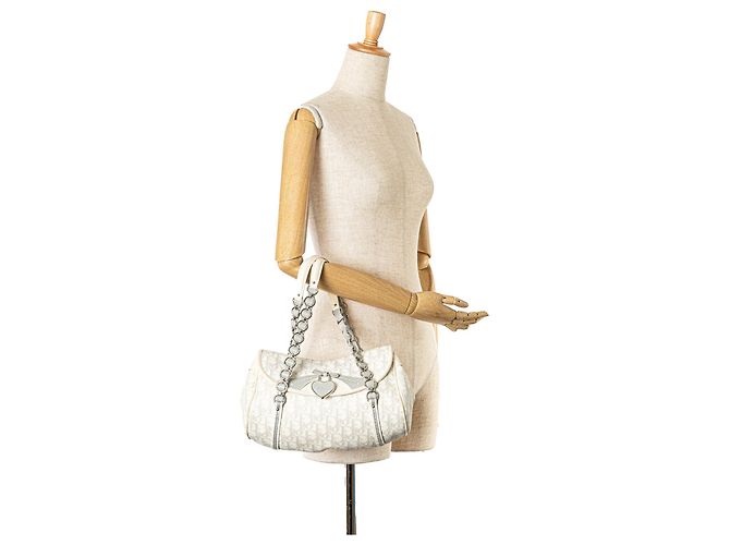 Borsa Dior Oblique Romantique bianca - vista 12