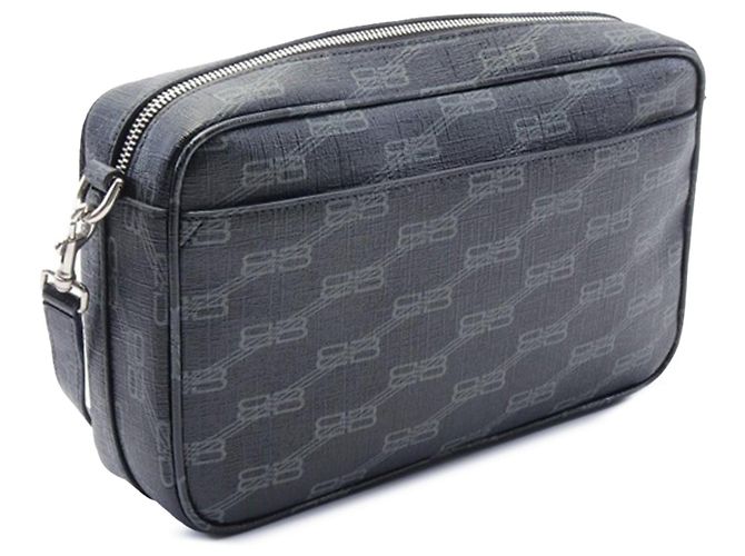 Camera Borsa a tracolla media BB Monogram Signature Balenciaga nera - vue 2