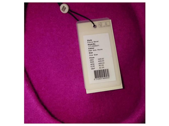 Autre Marque Berretto in lana rosa Ibis Fuschia - vista 7