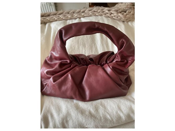 Borsa a spalla Bottega Veneta Pelle Rosso Scuro Bordò - vista 4
