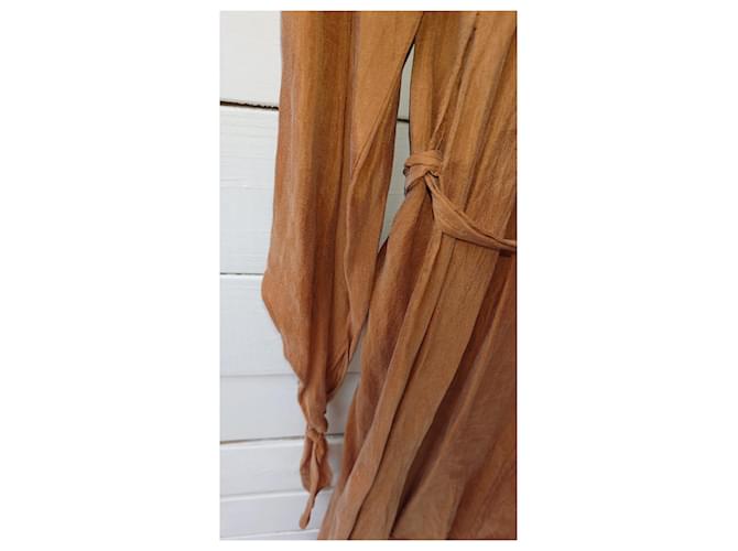 Zara Abrigo largo marrón Bronce - vista 4
