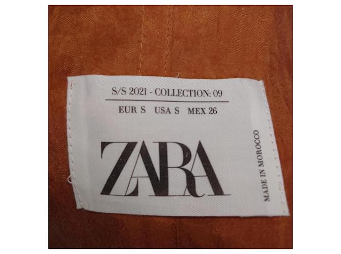 Zara Abrigo largo marrón Bronce - vista 7