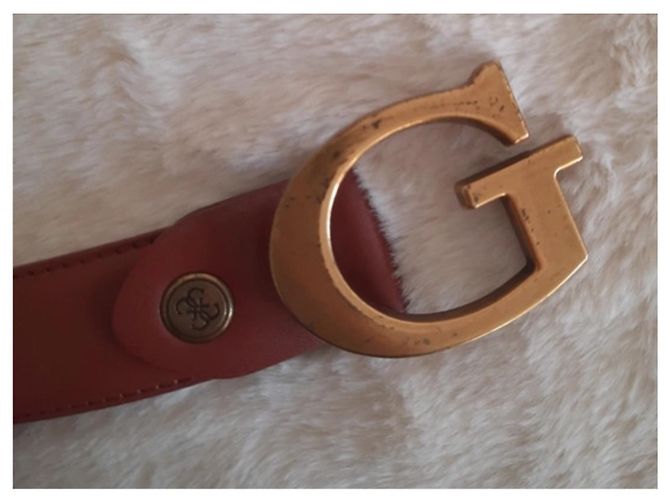Guess Ledergürtel Braun Gold Golden - Ansicht 3