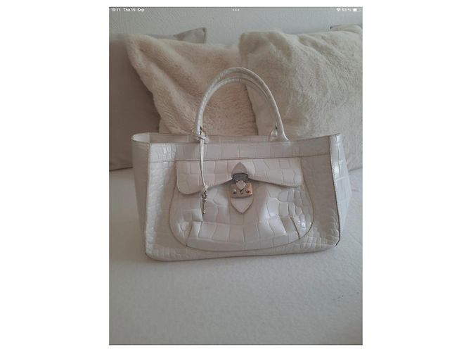 Borsa Furla in pelle bianca e beige Bianco Silver hardware - vista 2