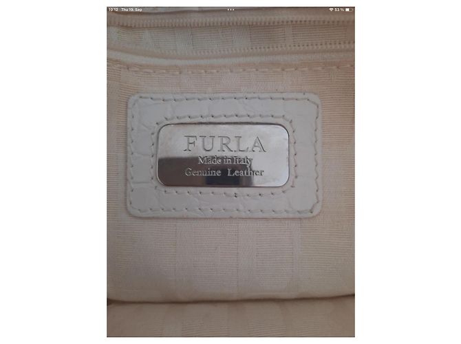 Borsa Furla in pelle bianca e beige Bianco Silver hardware - vista 5