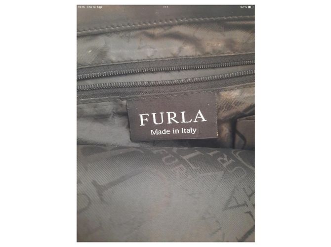 Furla Handtasche aus schwarzem Lackleder mit Silberhardware Silber Hardware - Ansicht 5