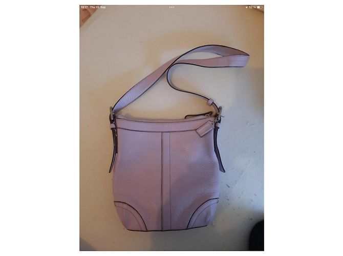Coach Chunky Handtasche aus lila Leder mit Silberhardware Silber Hardware - Ansicht 2