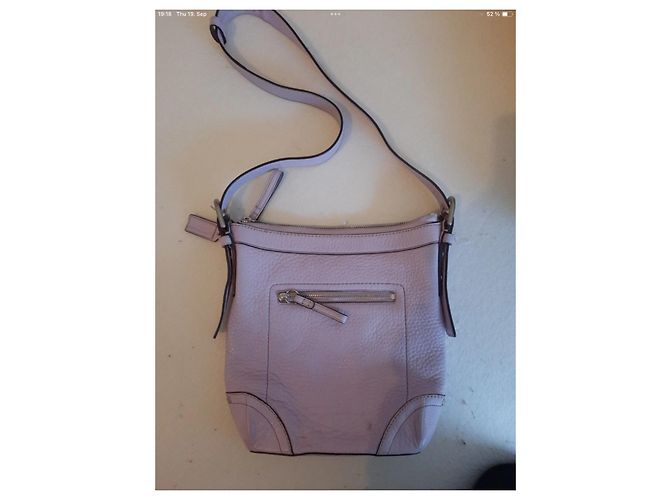 Coach Chunky Handtasche aus lila Leder mit Silberhardware Silber Hardware - Ansicht 4