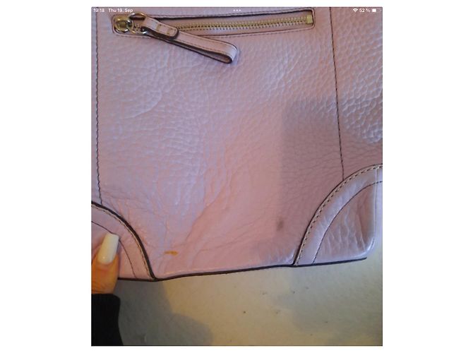 Coach Chunky Handtasche aus lila Leder mit Silberhardware Silber Hardware - Ansicht 5