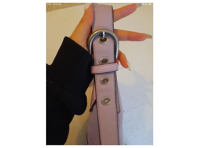 Coach Chunky Handtasche aus lila Leder mit Silberhardware Silber Hardware - Ansicht 6