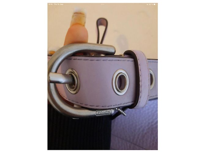 Coach Chunky Handtasche aus lila Leder mit Silberhardware Silber Hardware - Ansicht 8