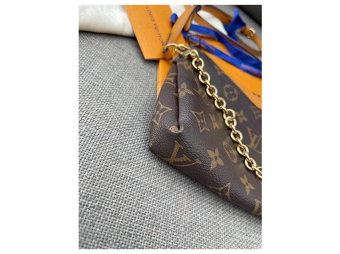 Louis Vuitton Pallas Borsa a mano monogramma marrone - vista 12