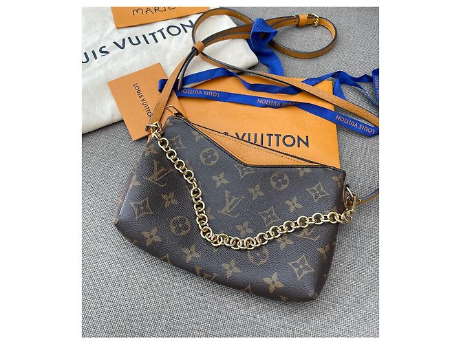 Louis Vuitton Pallas Borsa a mano monogramma marrone - vista 4