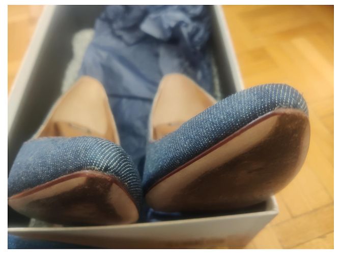 D&G Denim-Pumps mit 10cm Absatz Blau Cognac - Ansicht 4