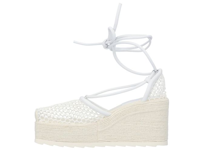 Bottega Veneta Espadrillas con Zeppa Stretch Bianco - vista 2