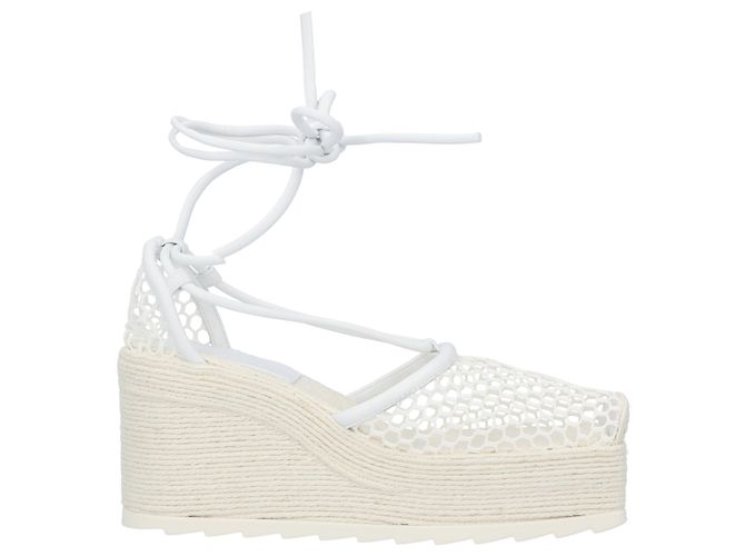 Bottega Veneta Espadrillas con Zeppa Stretch Bianco - vista 5