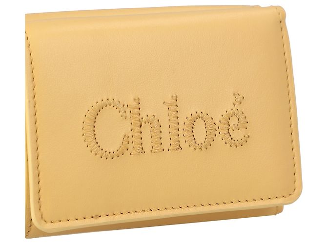 Portafoglio Chloé Tri-Fold Sense Giallo - vista 4