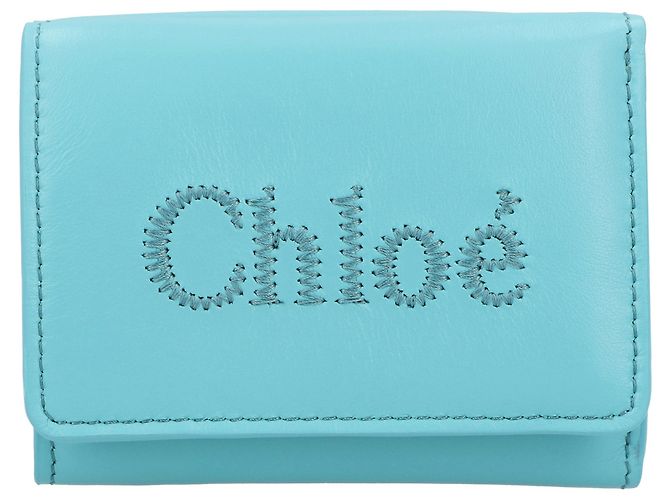 Portafoglio Chloé Sense pieghevole blu - vista 5