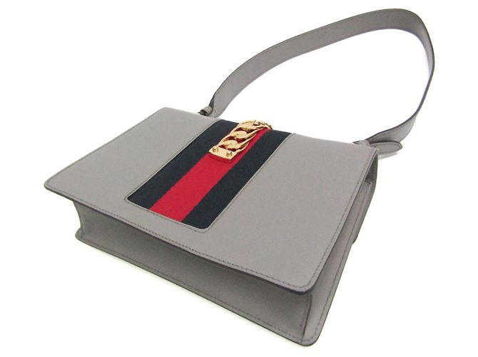Borsa a spalla in pelle donna Gucci Sylvie 421882 Marrone - vista 2