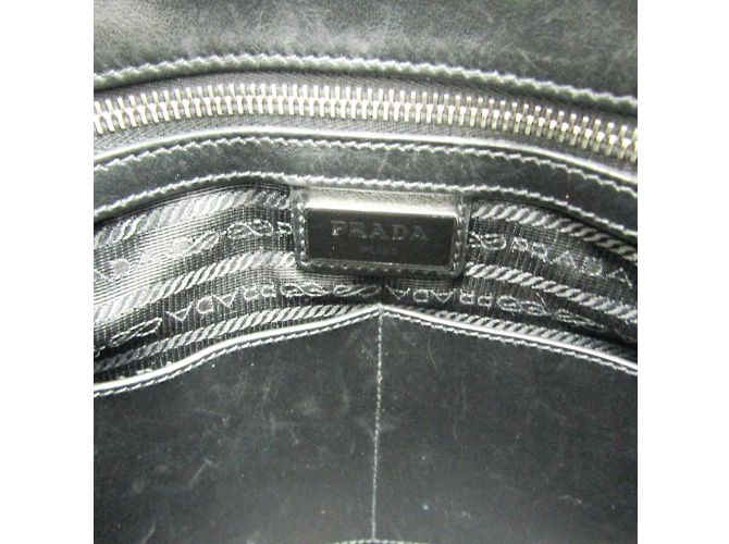 Borsa a spalla in pelle Saffiano per uomo Prada Nero - vista 9