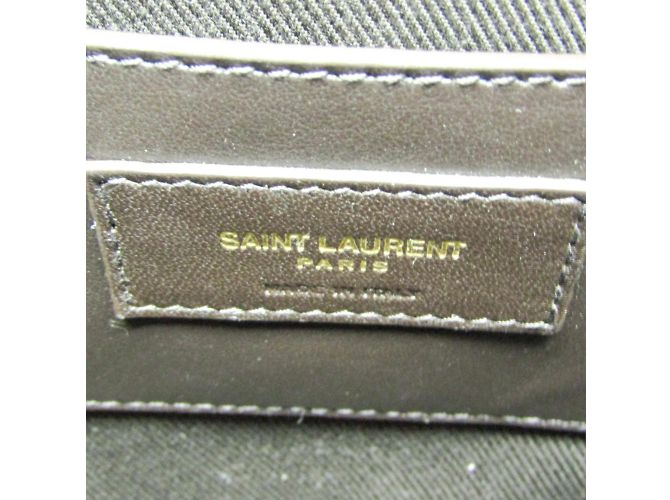 Borsa a spalla in pelle marrone Yves Saint Laurent - vista 10
