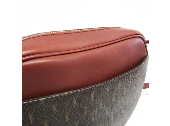 Borsa a spalla in pelle marrone Yves Saint Laurent - vista 8