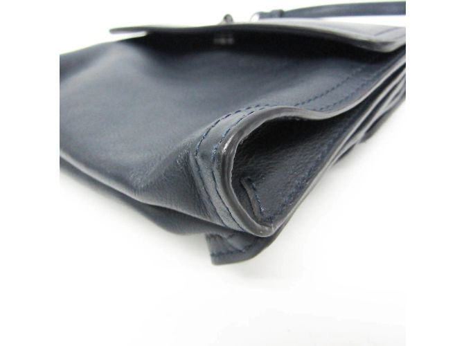 Bottega Veneta Intrecciato Mini Double Face Clutch e Borsa a Spalla Blu navy - vista 4