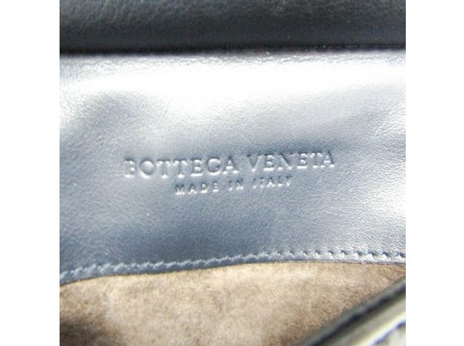 Bottega Veneta Intrecciato Mini Double Face Clutch e Borsa a Spalla Blu navy - vista 9